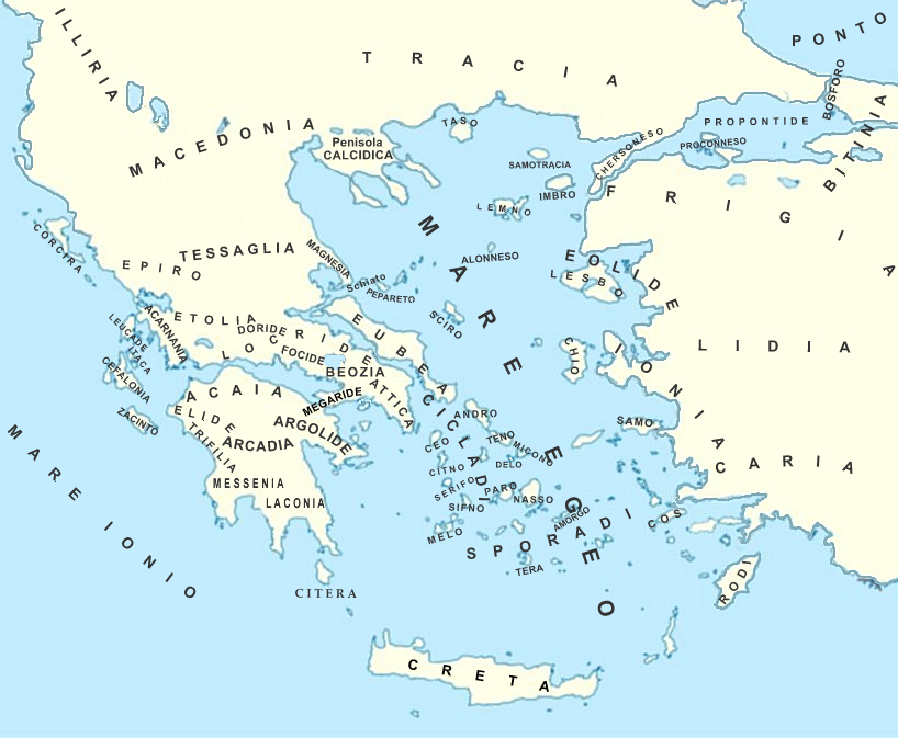 Regioni E Isole Della Grecia Antica